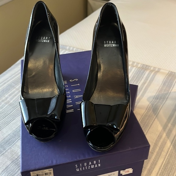 Stuart Weiztman BowRight platform shoes - Picture 1 of 7